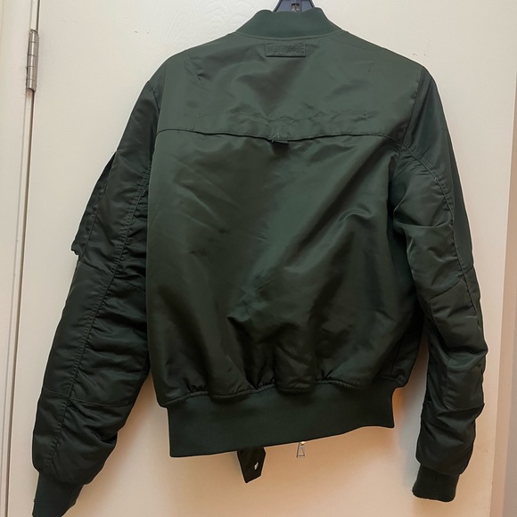 Eleven Paris Dark Green Mens Bomber Jacket Small - Picture 2 of 3